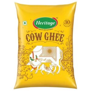 Pure cow ghee in ceramic bowl steel